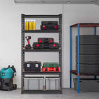 Étagère de rangement VEVOR, 5 niveaux réglables, capacité de 907 kg, étagères de garage robustes, organisateur métallique, noir, 76 x 30 x 152 cm (L x l x H)