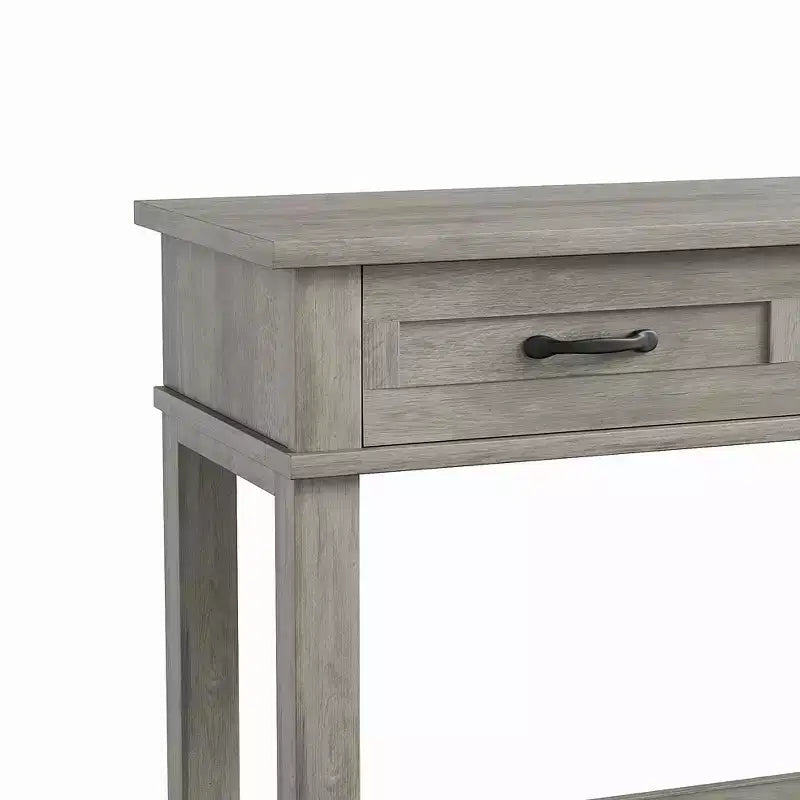Console de ferme 54 po avec 3 tiroirs et étagères – Table de rangement pour entrée, canapé, salon