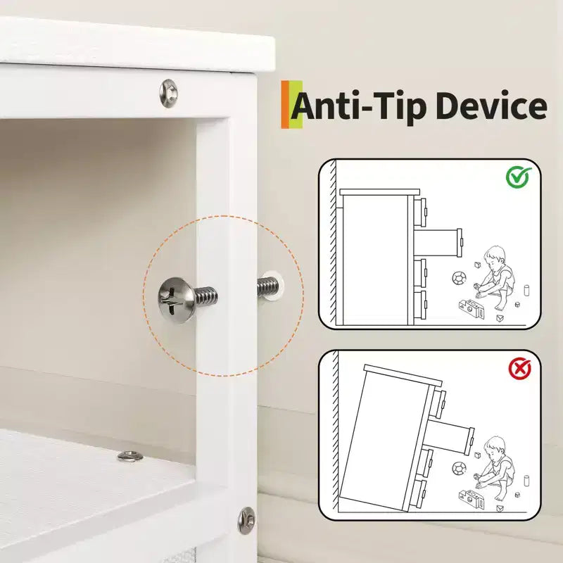 Commode longue de 63 po avec 12 tiroirs, meuble TV pour téléviseurs de 55/65/70 po, meuble TV commode en tissu pour chambre à coucher et salon, commode avec étagères ouvertes