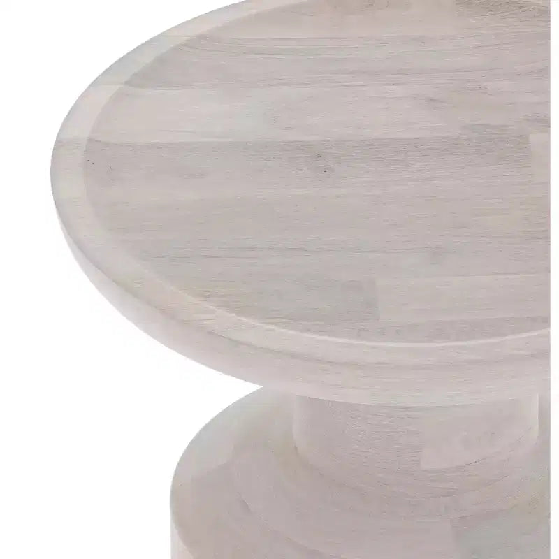 Table d'appoint Norbury de 16 pouces de large en manguier massif, style bohème, assemblée