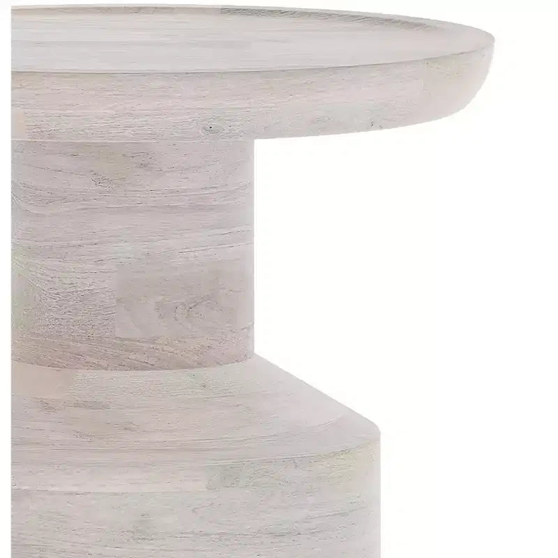 Table d'appoint Norbury de 16 pouces de large en manguier massif, style bohème, assemblée