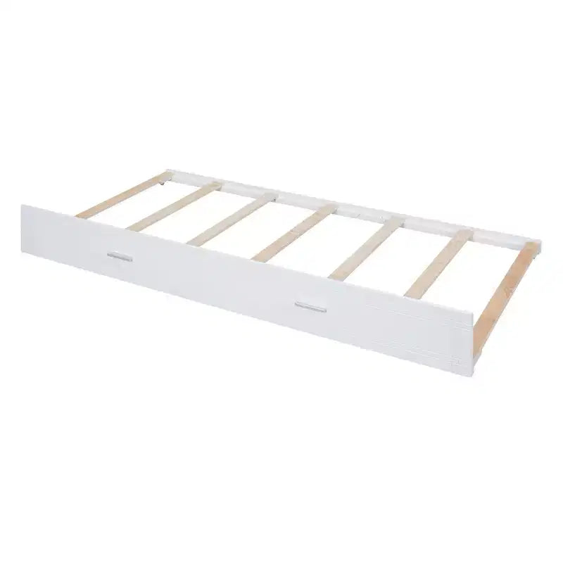 Lit superposé double Luxystar avec escalier de rangement et lit gigogne