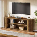 Lantine TV Stand for 55/60/65/75-Inch TVs, Farmhouse Entertainment Center with 3-Tier Storage Shelf, 63 TV Consoles for Living Room, Bedroom (Brown)