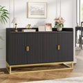 Sideboard, 47.2 Fluted Storage Cabinet with Adjustable Shelves for Living Room Kitchen