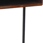 HomeRoots Table d'appoint carrée en bois massif doré et naturel 24 po