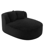 Canapé inclinable moderne 51, grand canapé-lit sans os en velours côtelé avec 2 oreillers pour salon ou appartement-Panipeachy