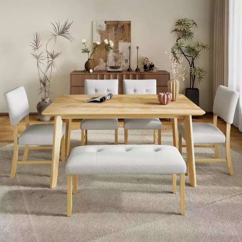 Banc capitonné de 39,75 po avec pieds en bois d'hévéa, utilisable dans plusieurs pièces