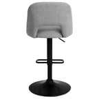 Lot de 2 tabourets de bar pivotants réglables, tabourets de comptoir rembourrés de 61 à 81 cm de hauteur avec dossiers et base noire - Panipeachy