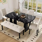 Banc de salle à manger moderne capitonné en lin de style fermier, utilisation polyvalente