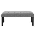 Banc de salle à manger moderne capitonné en lin de style fermier, utilisation polyvalente