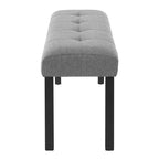Banc de salle à manger moderne capitonné en lin de style fermier, utilisation polyvalente
