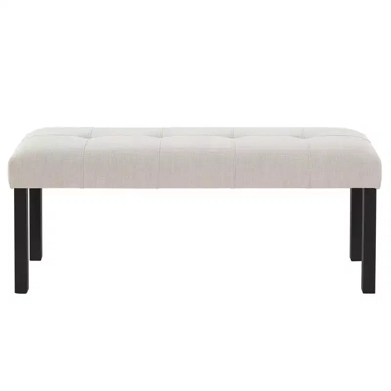 Banc de salle à manger moderne capitonné en lin de style fermier, utilisation polyvalente