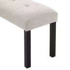 Banc de salle à manger moderne capitonné en lin de style fermier, utilisation polyvalente