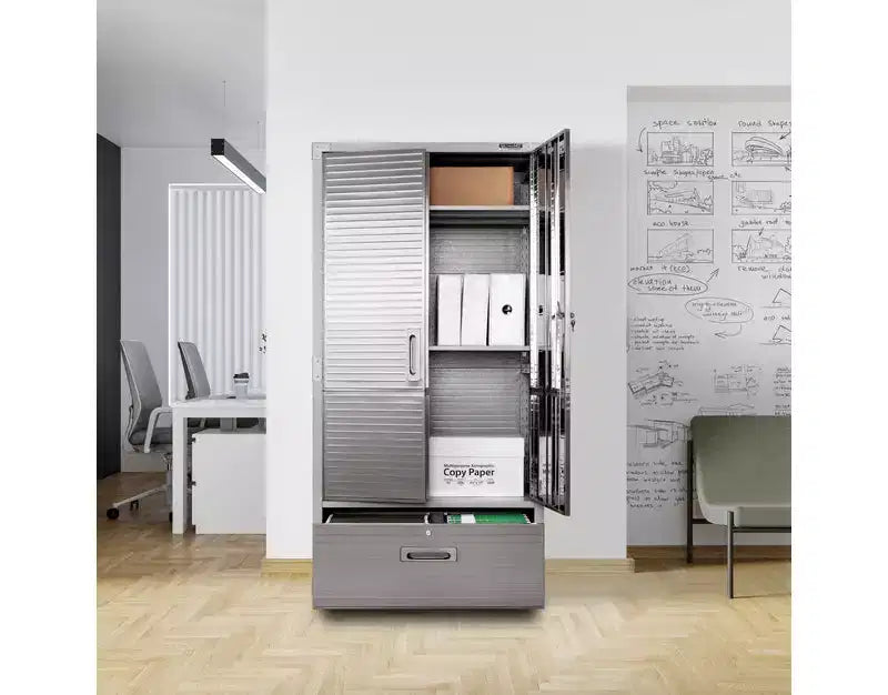 Armoire de rangement Seville Classics UltraHD avec tiroir inférieur, 36 L x 18 P x 72 H