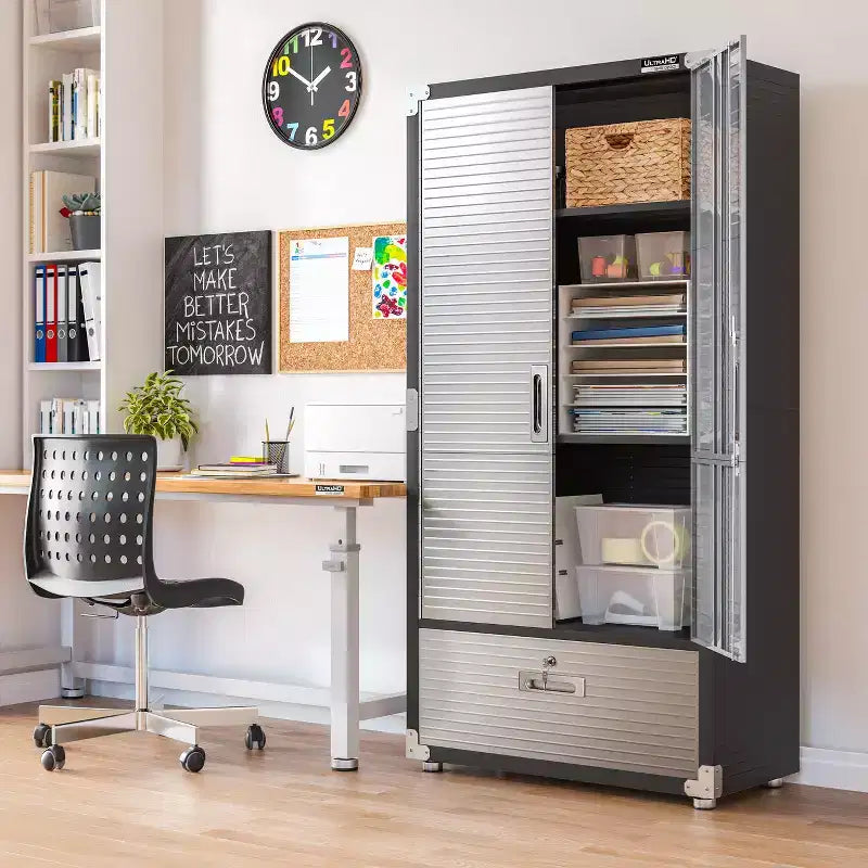 Armoire de rangement Seville Classics UltraHD avec tiroir inférieur, 36 L x 18 P x 72 H