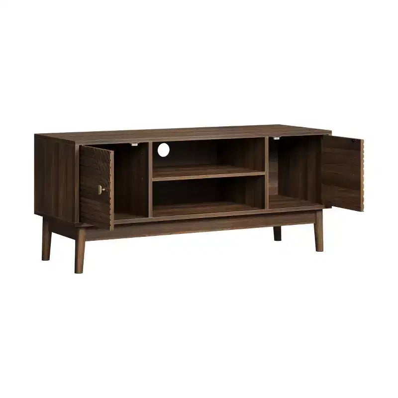 Meuble TV de style moderne du milieu du siècle pour téléviseurs de 43 à 45 pouces, console média avec rangement, centre de divertissement pour salon ou chambre à coucher-Panipeachy