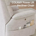 Fauteuil inclinable électrique avec massage, chauffage bi-zone et assistance au levage, dossier réglable, tissu velours pour salon, bureau