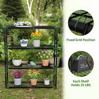 Étagère à plantes d'extérieur robuste à 3 niveaux UPTIOT pour serres | Capacité de 15,9 kg/étagère (30 cm P x 87,6 cm L x 103,6 cm H)