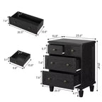 Commode vintage en bois à 4 tiroirs avec poignées sculptées et pieds fuselés, grand meuble de rangement à tiroirs pour chambre, salon et entrée