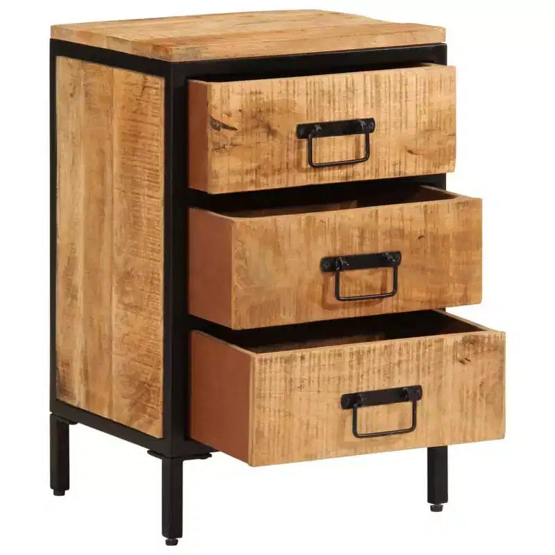 vidaXL Bedside Cabinet Natural wood color