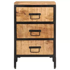 vidaXL Table de chevet Couleur bois naturel