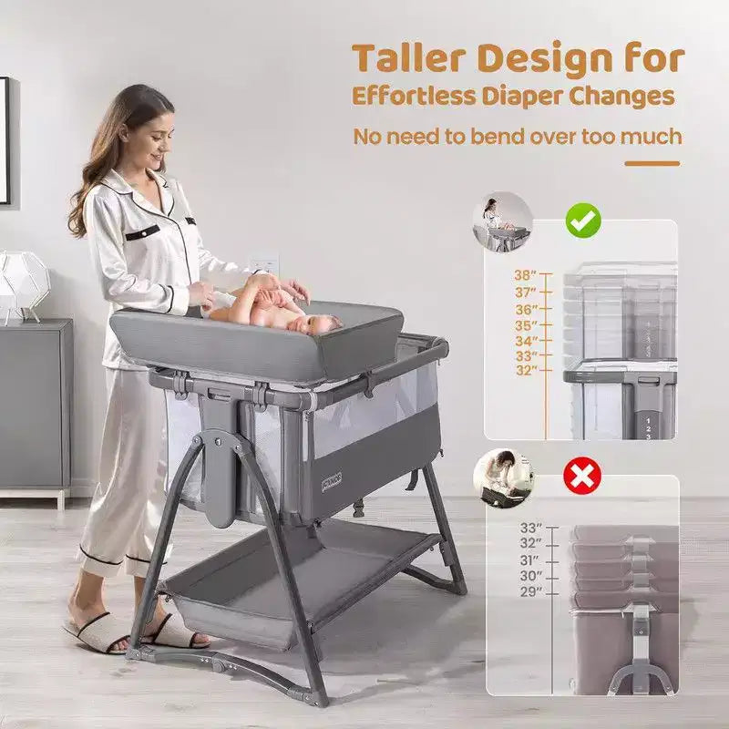 Lit Cododo Bébé 5 en 1 Karl Home Gris avec Table à Langer