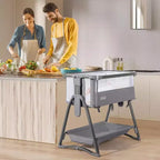 Lit Cododo Bébé 5 en 1 Karl Home Gris avec Table à Langer
