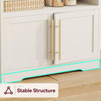 Meuble à micro-ondes de 160 cm de hauteur GustoWave, étagère de rangement style ferme avec prise électrique, plan de travail épaissi