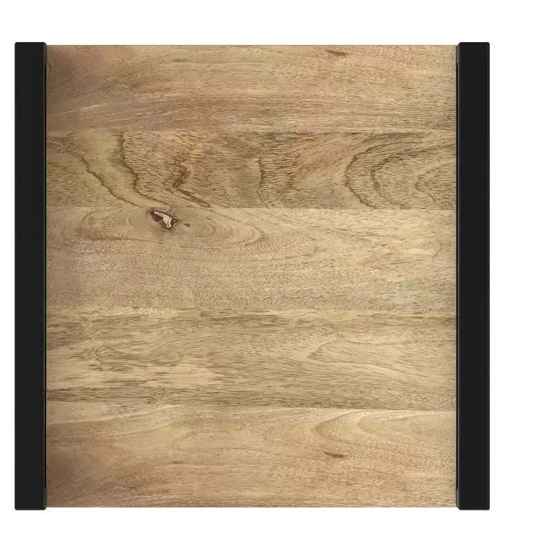 Table de chevet Lawson en bois de manguier massif de 56 cm de large, style industriel moderne, coloris naturel