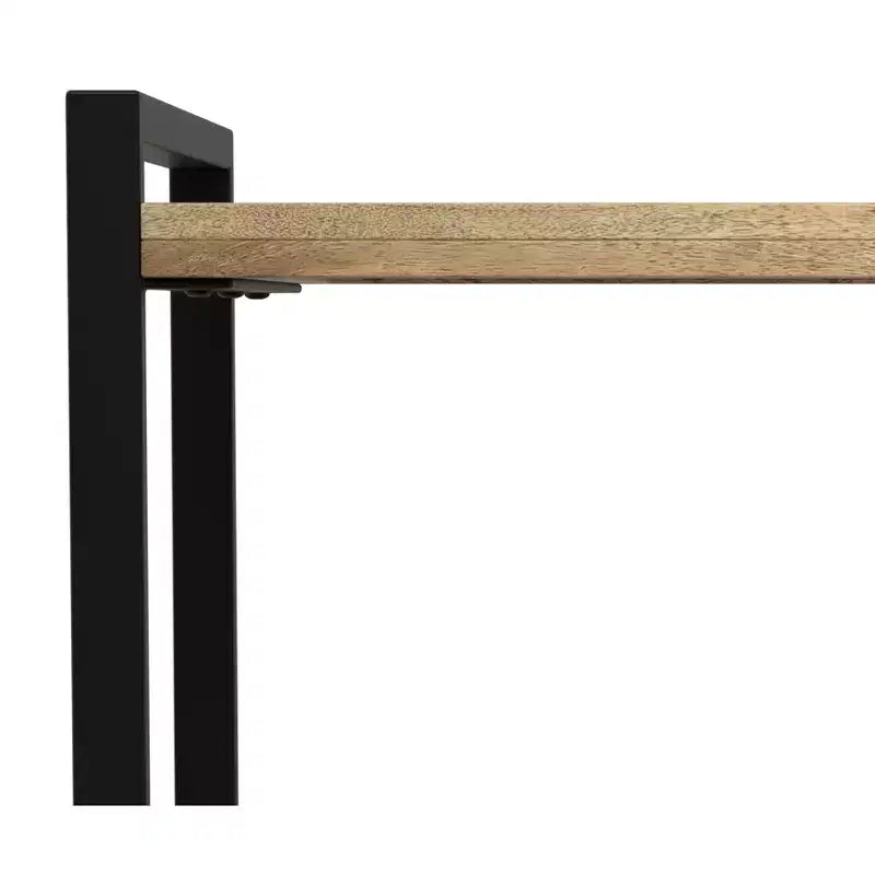 Table de chevet Lawson en bois de manguier massif de 56 cm de large, style industriel moderne, coloris naturel