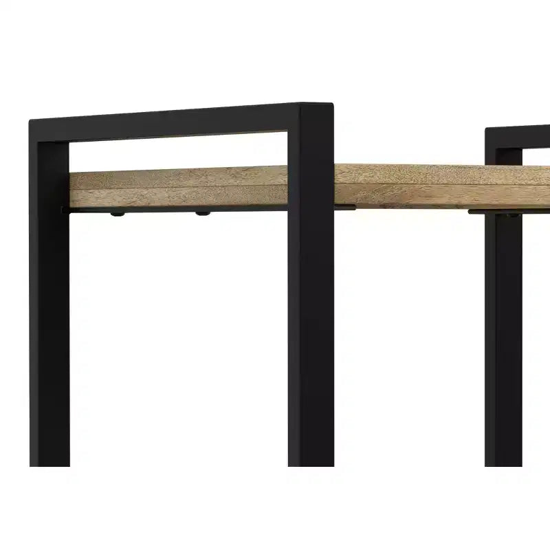 Table de chevet Lawson en bois de manguier massif de 56 cm de large, style industriel moderne, coloris naturel