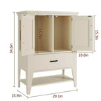Bahut buffet en rotin avec tiroir, meuble de rangement, armoire d'appoint pour café blanc, meuble de cuisine, console pour entrée, salon