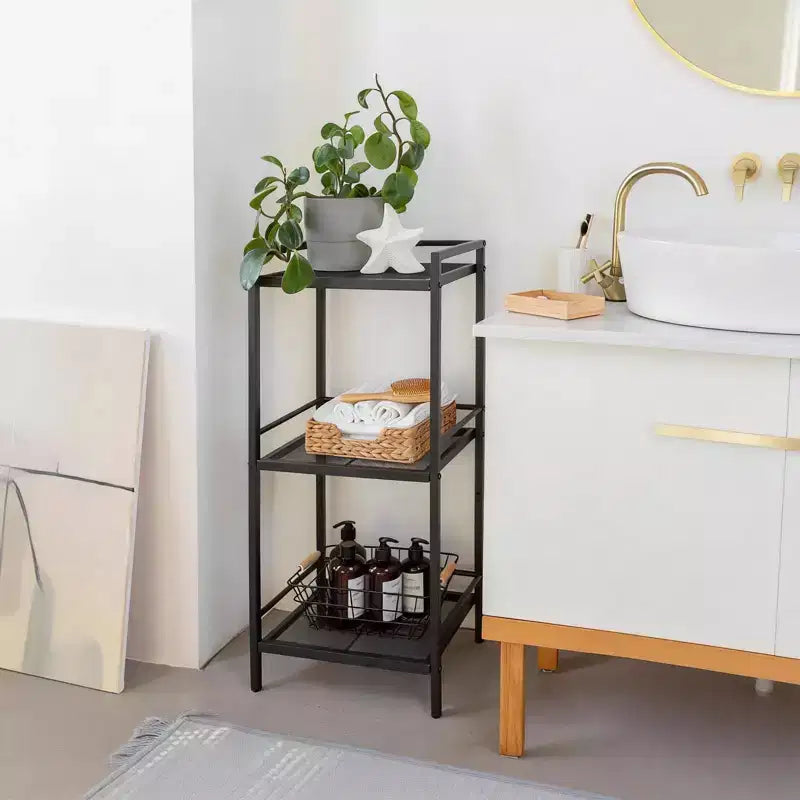 Étagère de Rangement 3 ou 4 Niveaux, Étagère Murale Évolutive, Unité de Rangement pour Salle de Bain, Salon, Chambre, Bureau