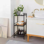 Étagère de Rangement 3 ou 4 Niveaux, Étagère Murale Évolutive, Unité de Rangement pour Salle de Bain, Salon, Chambre, Bureau