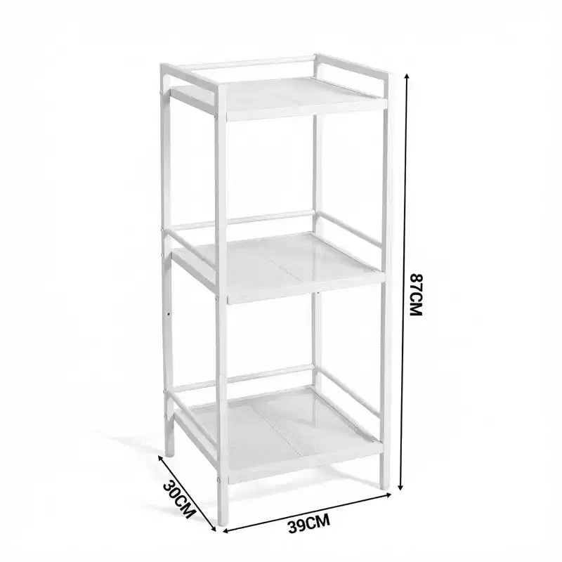 Étagère de Rangement 3 ou 4 Niveaux, Étagère Murale Évolutive, Unité de Rangement pour Salle de Bain, Salon, Chambre, Bureau