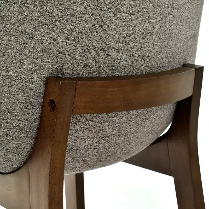 Lot de 2 tabourets de bar modernes du milieu du siècle avec dossiers, chaises hautes rembourrées de 71 cm avec pieds en bois massif - Panipeachy
