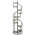 Chelsey Black Finish Metal Spiral Staircase Display Shelf - Black - iNSPIRE Q