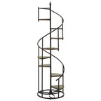 Chelsey Black Finish Metal Spiral Staircase Display Shelf - Black - iNSPIRE Q