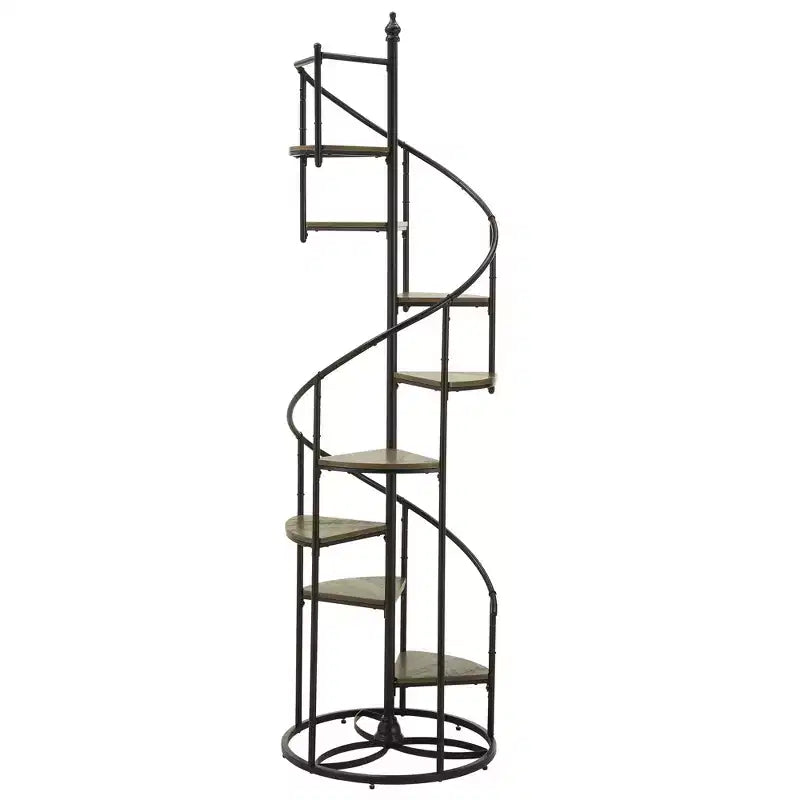 Étagère de présentation en spirale en métal avec finition noire Chelsey – Noir – iNSPIRE Q