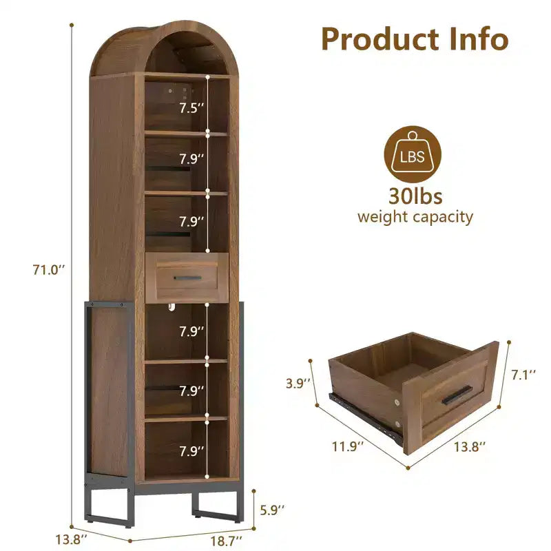 Meuble de rangement pour chaussures hautes et étagère ELECWISH