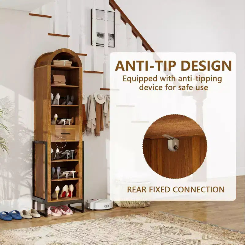 Meuble de rangement pour chaussures hautes et étagère ELECWISH