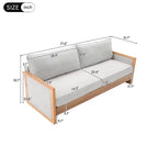 Canapé 3 places Christopher Knight Home Emanuelle de 77,8 po en bois d'hévéa moderne avec revêtement en chenille