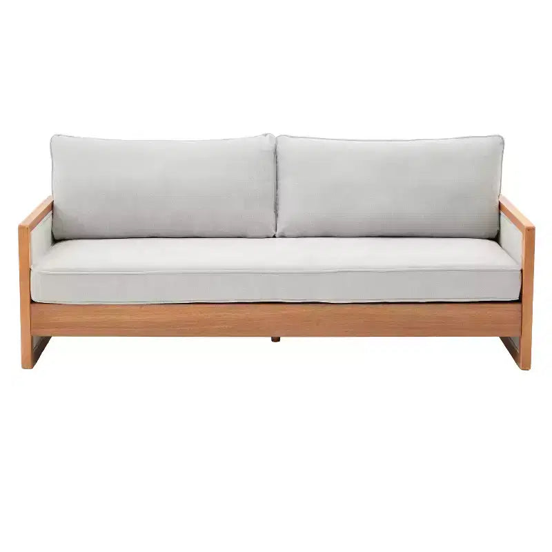 Canapé 3 places Christopher Knight Home Emanuelle de 77,8 po en bois d'hévéa moderne avec revêtement en chenille