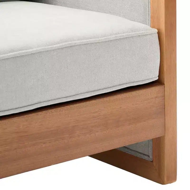 Canapé 3 places Christopher Knight Home Emanuelle de 77,8 po en bois d'hévéa moderne avec revêtement en chenille