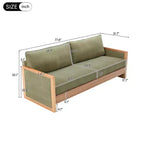 Canapé 3 places Christopher Knight Home Emanuelle de 77,8 po en bois d'hévéa moderne avec revêtement en chenille