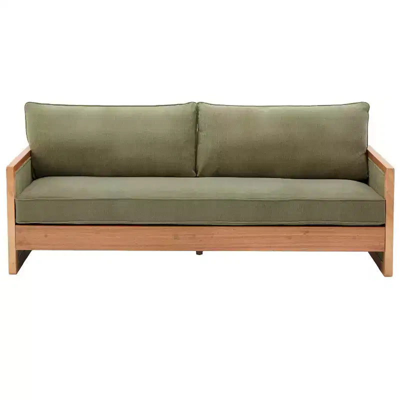 Canapé 3 places Christopher Knight Home Emanuelle de 77,8 po en bois d'hévéa moderne avec revêtement en chenille