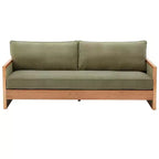 Canapé 3 places Christopher Knight Home Emanuelle de 77,8 po en bois d'hévéa moderne avec revêtement en chenille