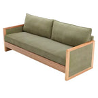 Canapé 3 places Christopher Knight Home Emanuelle de 77,8 po en bois d'hévéa moderne avec revêtement en chenille