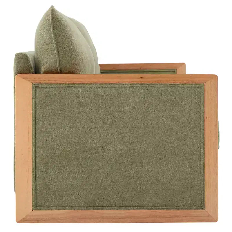 Canapé 3 places Christopher Knight Home Emanuelle de 77,8 po en bois d'hévéa moderne avec revêtement en chenille