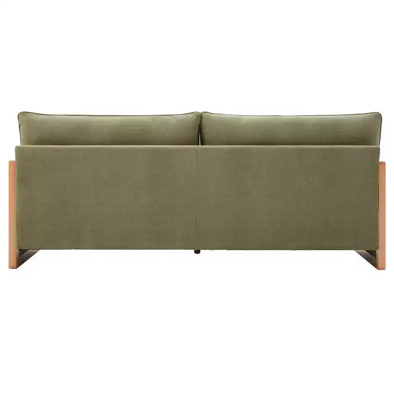 Canapé 3 places Christopher Knight Home Emanuelle de 77,8 po en bois d'hévéa moderne avec revêtement en chenille